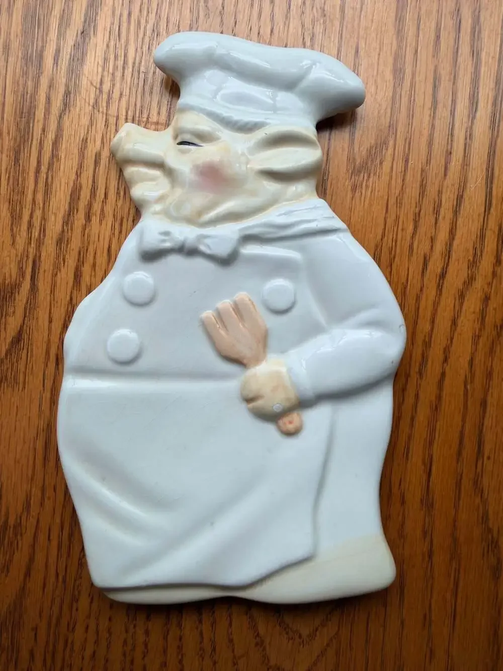 Cooks Club Ceramic Pig Chef Spoon Rest